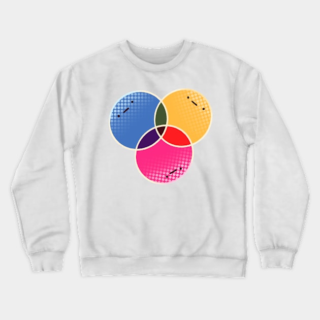 Chromatic Cute..Circle Crewneck Sweatshirt by SunnyMoum